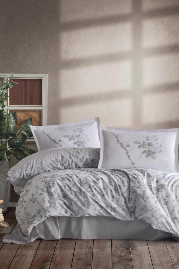Clasy Ranforce Çift Kişilik Nevresim Takımı Messina V1 Gri Clasy Ranforce Çift Kişilik Nevresim Takımı Messina V1 Gri