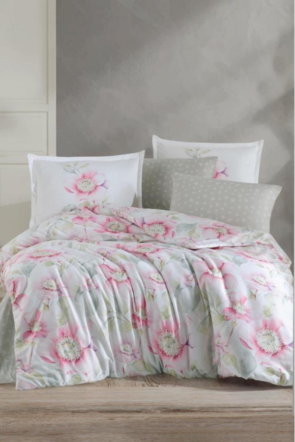 Clasy Saten Çift Kişilik Nevresim Takımı Pataya V1 Pembe Clasy Saten Çift Kişilik Nevresim Takımı Pataya V1 Pembe
