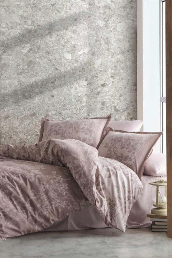 Clasy Saten Çift Kişilik Nevresim Takımı Harrisa V1 Bej Clasy Saten Çift Kişilik Nevresim Takımı Harrisa V1 Bej