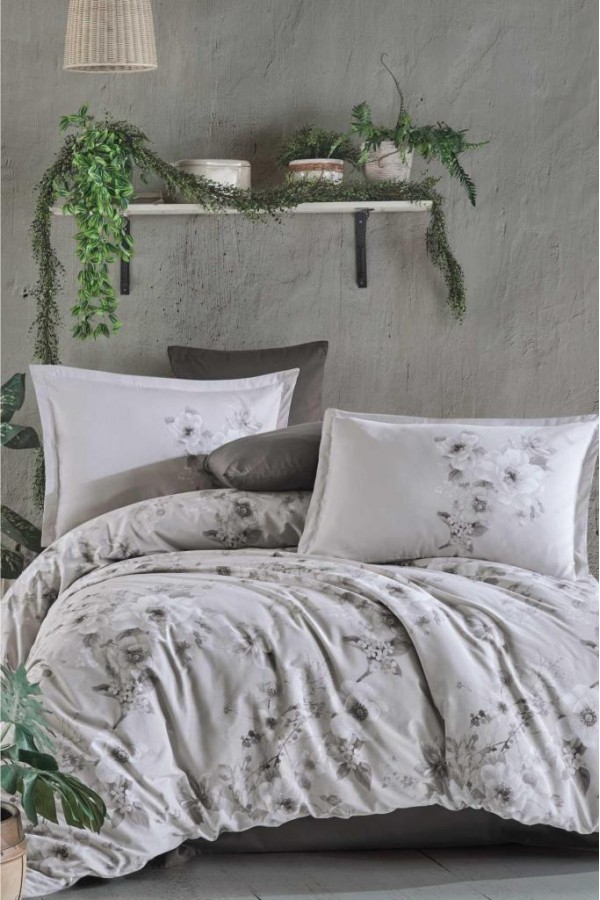 Clasy Saten Çift Kişilik Nevresim Takımı Paredes V1 Bej Clasy Saten Çift Kişilik Nevresim Takımı Paredes V1 Bej