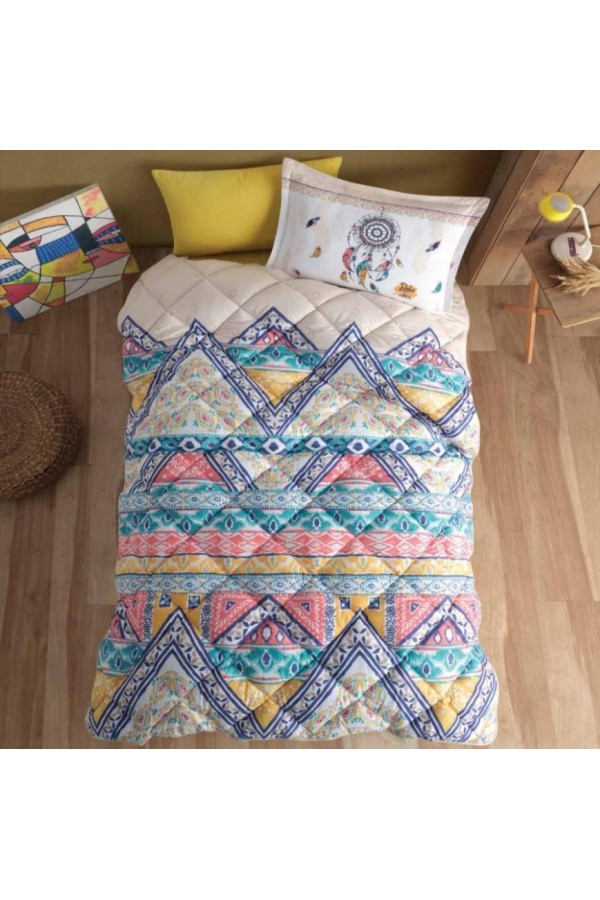 Clasy Tek Kişilik Ranforce Genç Desen Uyku Seti Boho V1 Bej Clasy Tek Kişilik Ranforce Genç Desen Uyku Seti Boho V1 Bej
