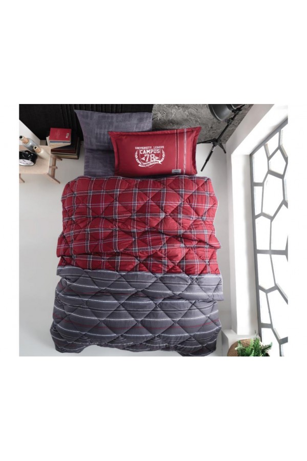 Clasy Tek Kişilik Ranforce Genç Desen Uyku Seti Campus v1 Bordo Clasy Tek Kişilik Ranforce Genç Desen Uyku Seti Campus v1 Bordo