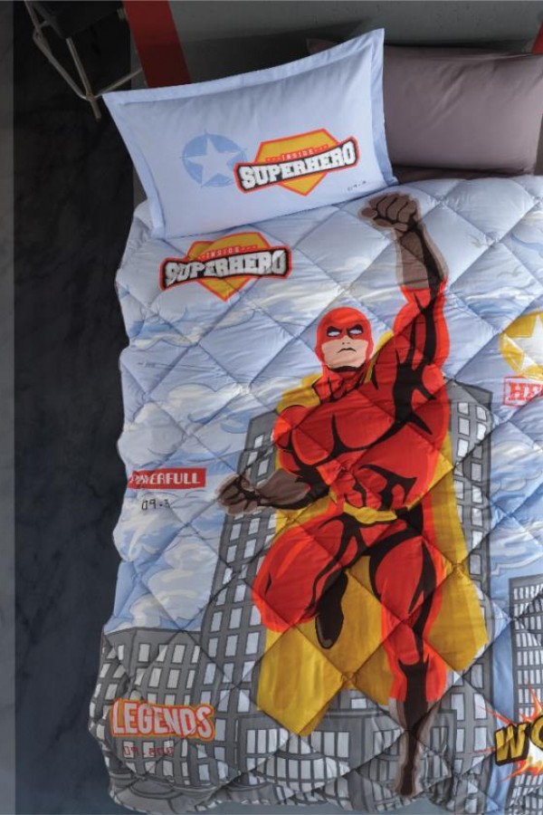 Clasy Tek Kişilik Ranforce Genç Desen Uyku Seti Superhero