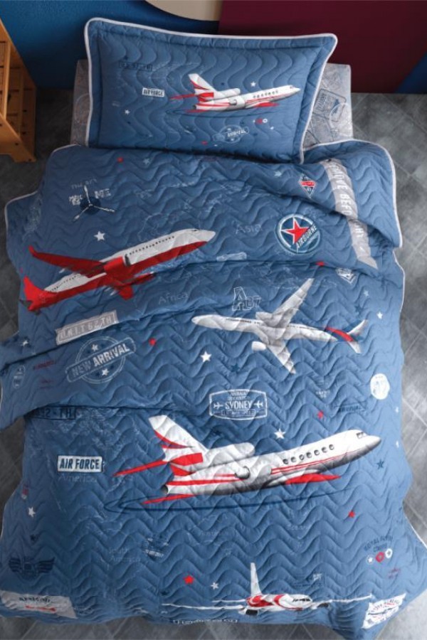 Clasy Tek Kişilik Yatak Örtüsü Arrival v1 Mavi Clasy Tek Kişilik Yatak Örtüsü Arrival v1 Mavi