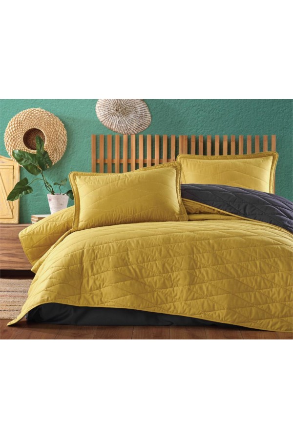 Clasy Tek Kişilik Yatak Örtüsü Lorna v3 Sarı Clasy Tek Kişilik Yatak Örtüsü Lorna v3 Sarı