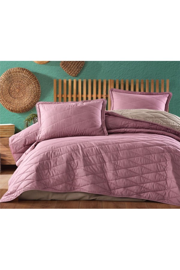 Clasy Tek Kişilik Yatak Örtüsü Lorna v4 Gülkurusu Clasy Tek Kişilik Yatak Örtüsü Lorna v4 Gülkurusu