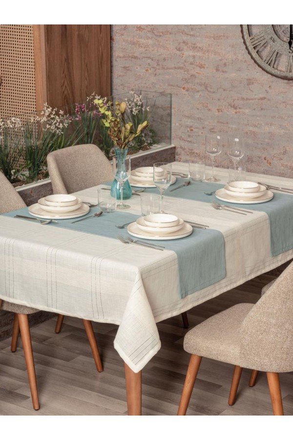 Cotton Box Antique Jasmine Krem Keten Masa Örtüsü