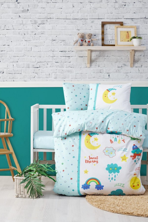 Cotton Box Tatlı Rüyalar Mint Bebek Nevresim Takımı Cotton Box Tatlı Rüyalar Mint Bebek Nevresim Takımı