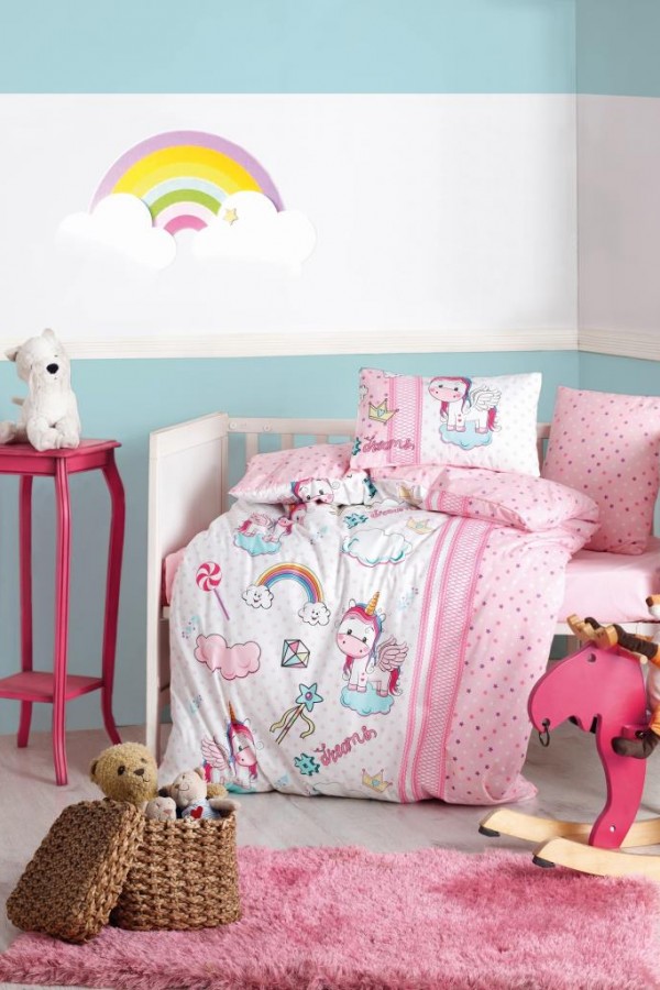 Cotton Box Bebek Nevresim Takımı Unicorn Pembe