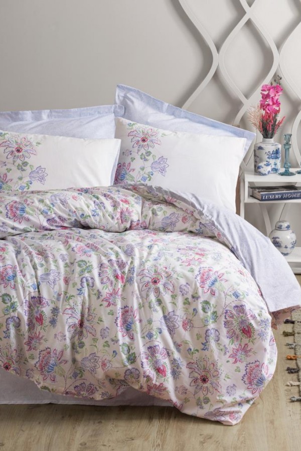 Cotton Box Bohem Nevresim Takımı Çift Kişilik Adsila Mavi