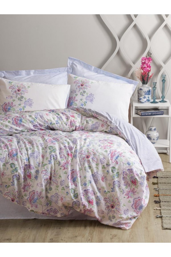 Cotton Box Bohem Nevresim Takımı Çift Kişilik Adsila Mavi