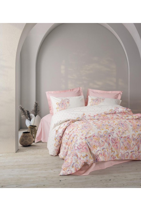 Cotton Box Bohem Nevresim Takımı Çift Kişilik Muna Pembe