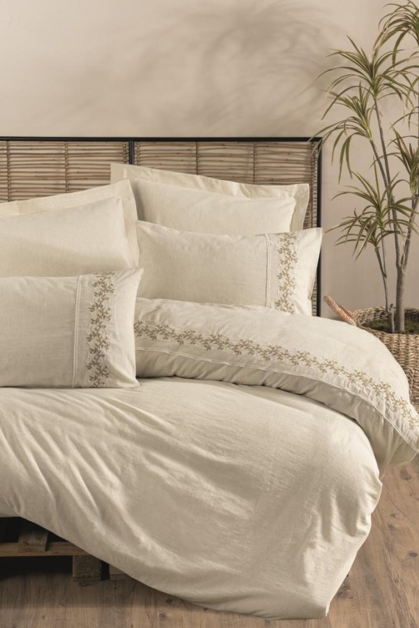 Cotton Box Cotton Keten Çift Kişilik Nevresim Takımı Darian