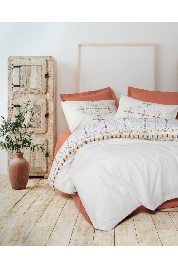 Cotton Box Candy Çift Kişilik Nevresim Takımı Milis Kiremit 8680108078280