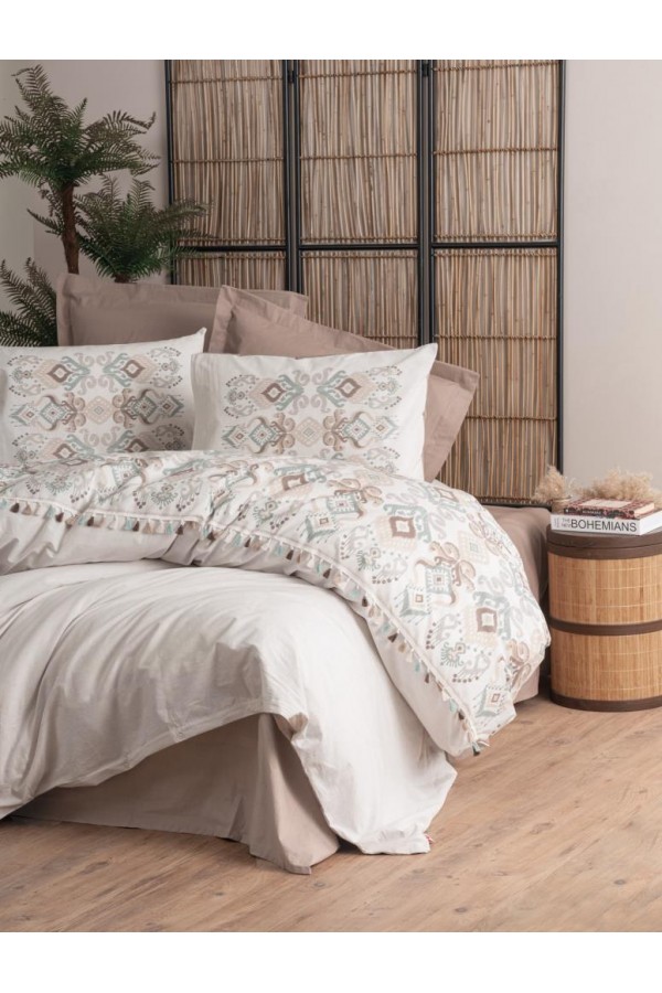 Cotton Box Candy Çift Kişilik Nevresim Takımı Asilo Kahve