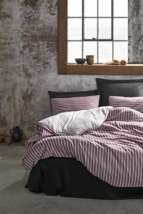 Cotton Box Çift Kişilik Bambu Saten Nevresim Takımı Bordo