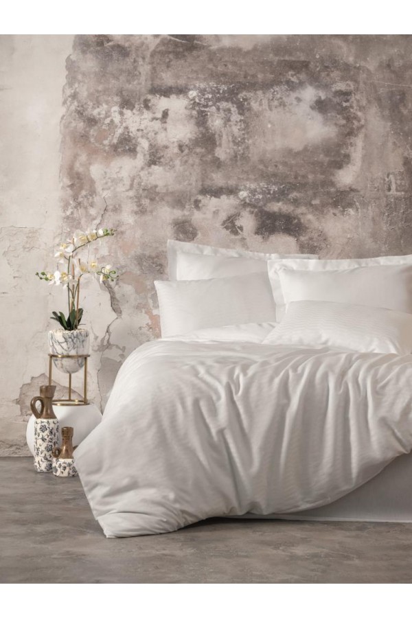 Cotton Box Çift Kişilik Smart Bambu Saten Nevresim Takımı Beyaz