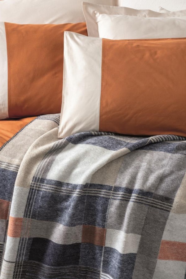 Cotton Box Çift Kişilik Battaniyeli Nevresim Comfy Clement Tarçın
