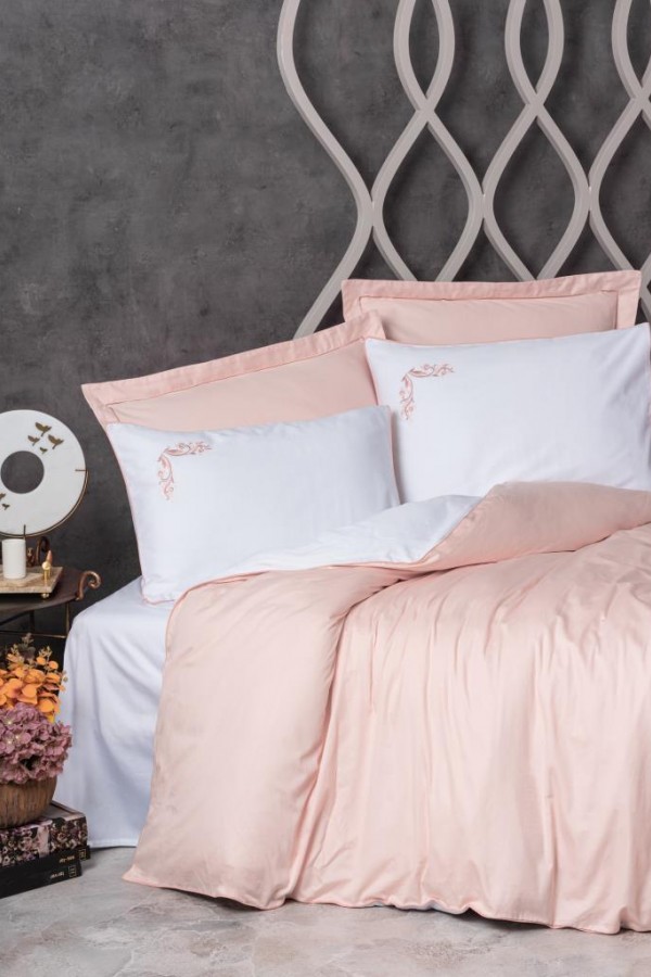 Cotton Box Çift Kişilik Elit Saten Nevresim Takımı Melinda Pembe
