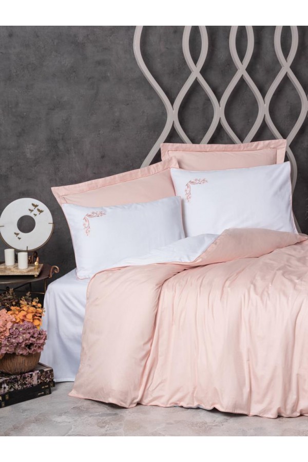 Cotton Box Çift Kişilik Elit Saten Nevresim Takımı Melinda Pembe