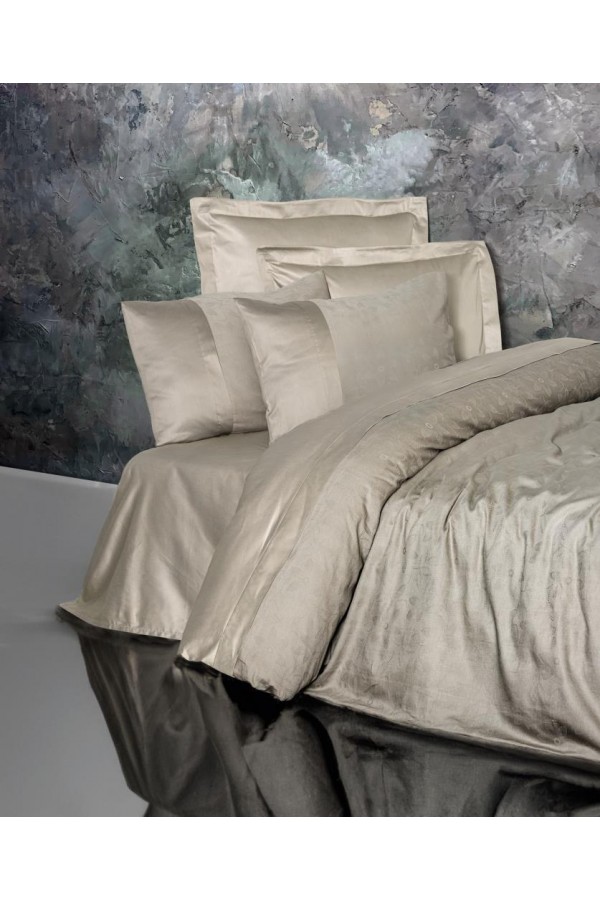 Cotton Box Çift Kişilik Jakarlı Saten Nevresim Takımı Demure Vizon