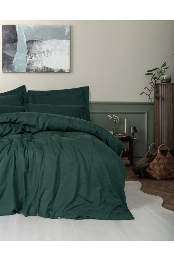 Cotton Box Çift Kişilik Nevresim Takımı Tensel Craft Petrol