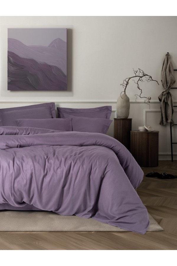 Cotton Box Çift Kişilik Nevresim Takımı Tensel Craft Mürdüm