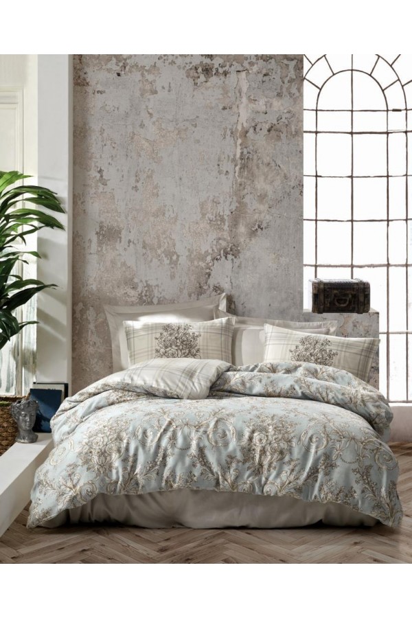 Cotton Box Çift Kişilik Saten Nevresim Takımı Terry Bej