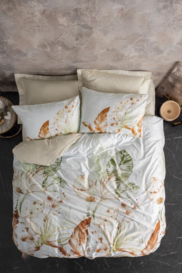 Cotton Box Çift Kişilik Saten Nevresim Takımı Luster Bej Cotton Box Çift Kişilik Saten Nevresim Takımı Luster Bej