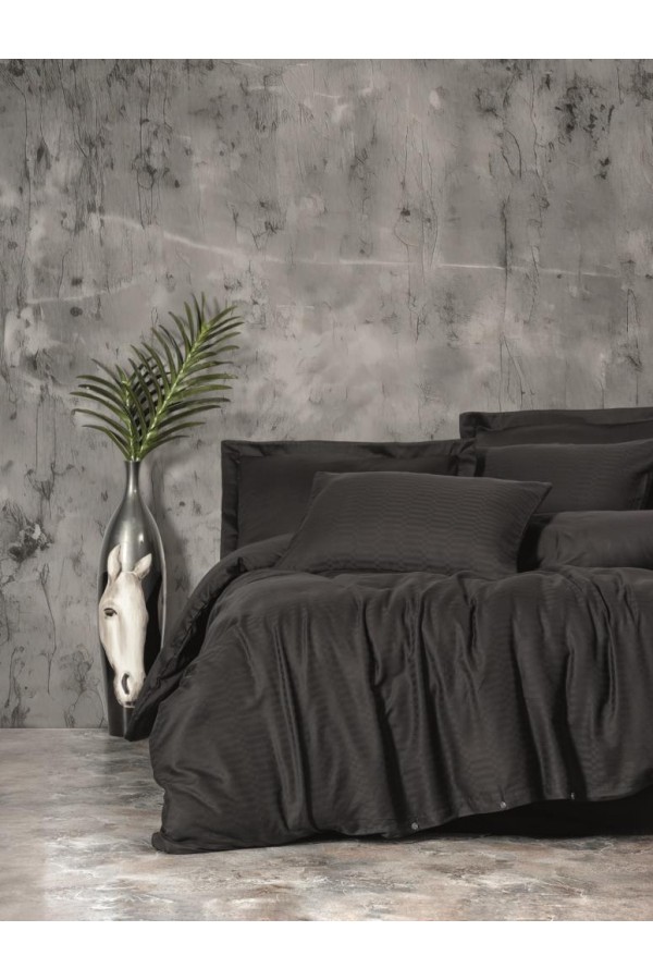 Cotton Box Çift Kişilik Smart Bambu Saten Nevresim Takımı Siyah