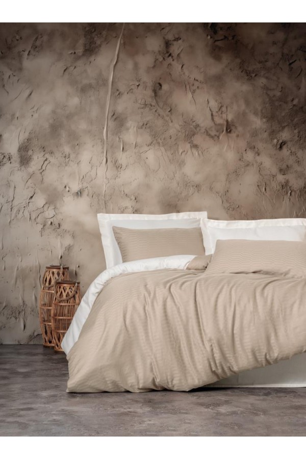 Cotton Box Çift Kişilik Smart Bambu Saten Nevresim Takımı Bej