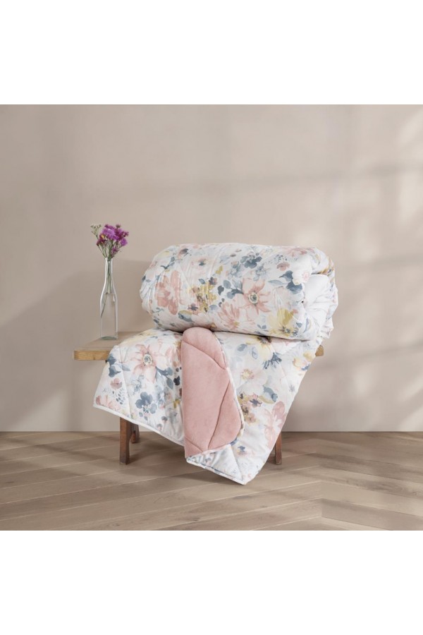 Cotton Box Çift Kişilik Yorgan Velvet Dalya Pudra