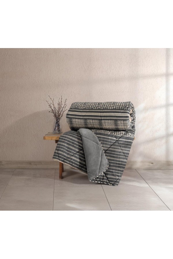 Cotton Box Çift Kişilik Yorgan Velvet Timbre Antrasit