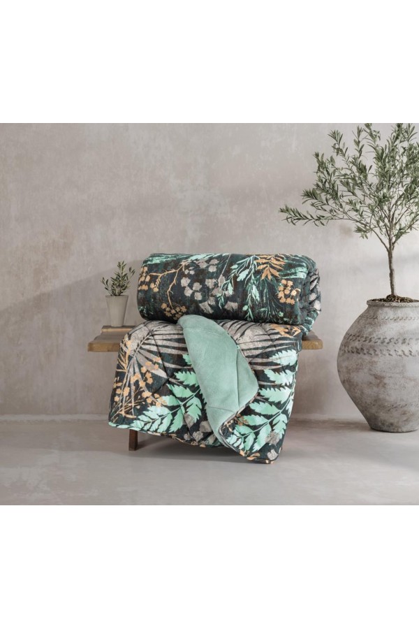 Cotton Box Çift Kişilik Yorgan Velvet Clorasa Mint