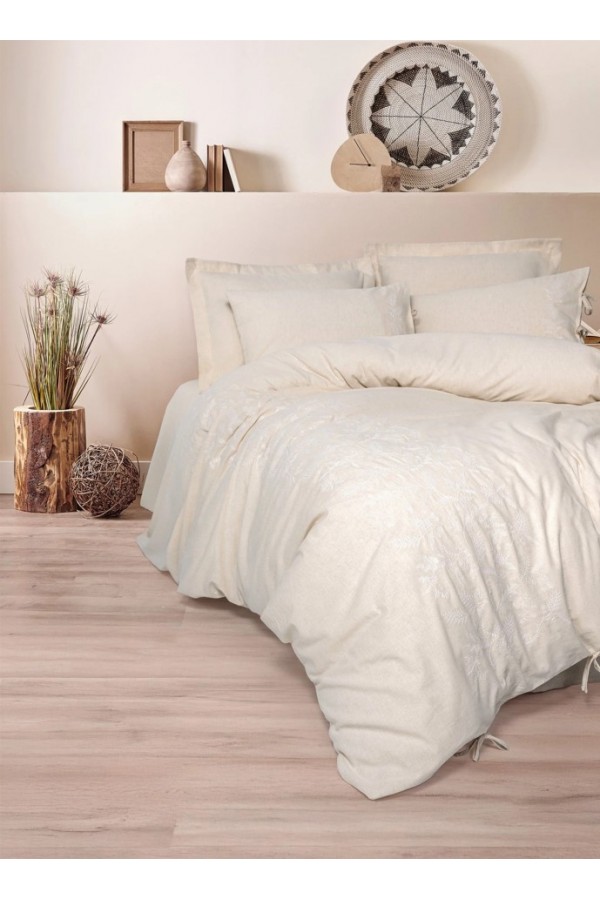 Cotton Box Cotton Keten Çift Kişilik Nevresim Takımı Kivora