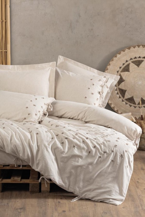 Cotton Box Cotton Keten Çift Kişilik Nevresim Takımı Arie