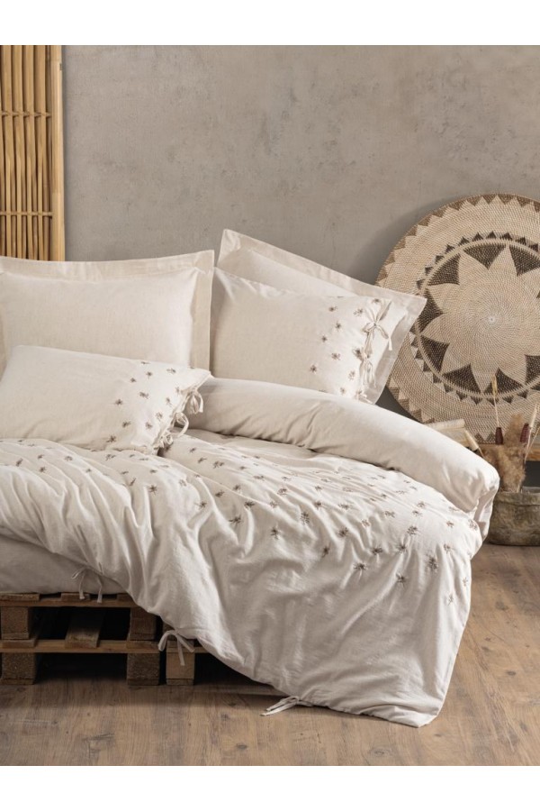 Cotton Box Cotton Keten Çift Kişilik Nevresim Takımı Arie