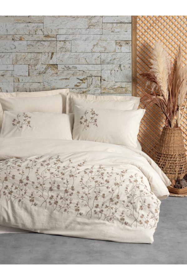 Cotton Box Cotton Keten Çift Kişilik Nevresim Takımı Hemera