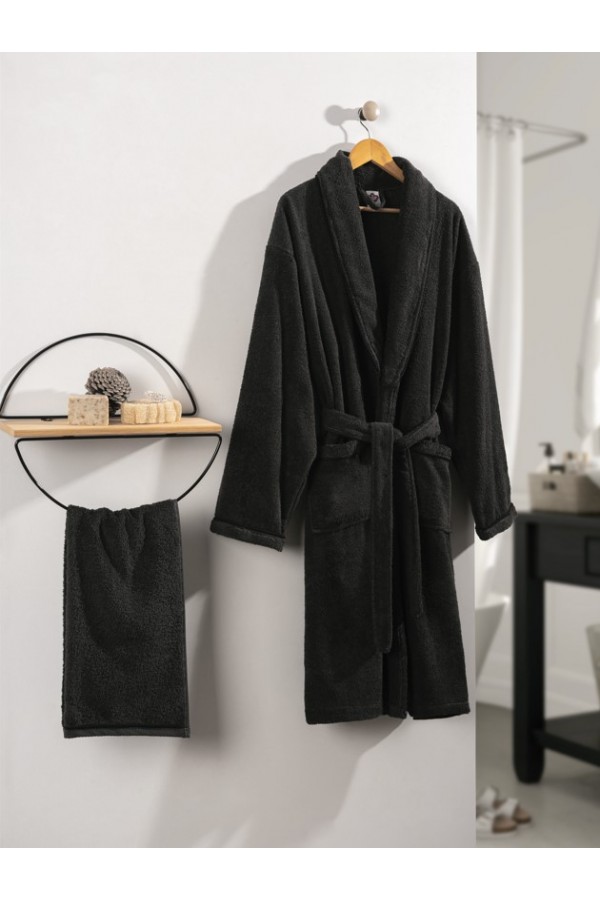 Cotton Box Deluxe Single Bornoz Seti Antrasit 8680108056639