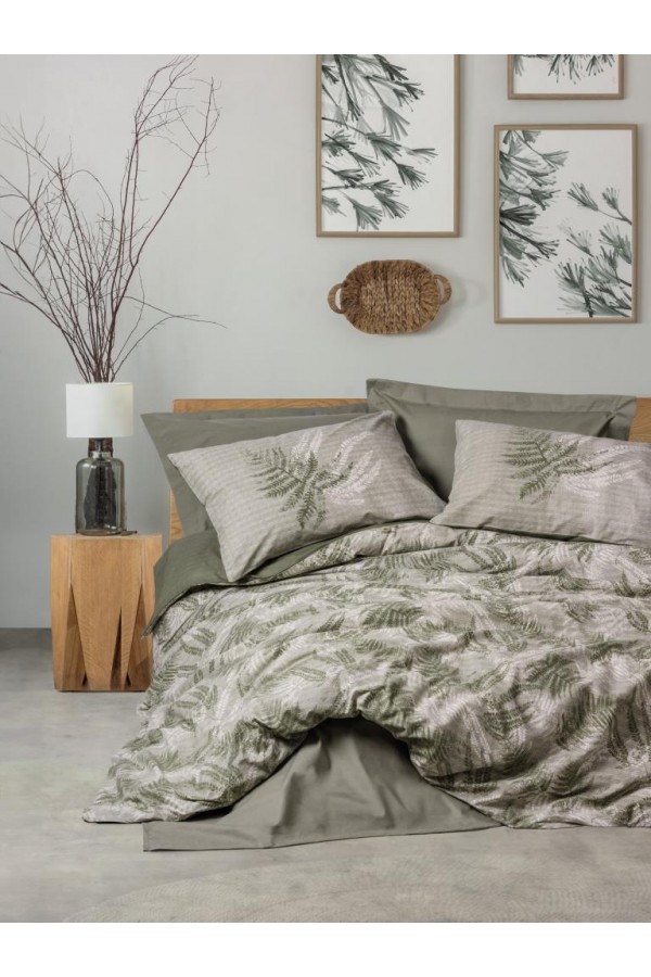 Cotton Box Dual Çift Kişilik Nevresim Takımı Frond Haki