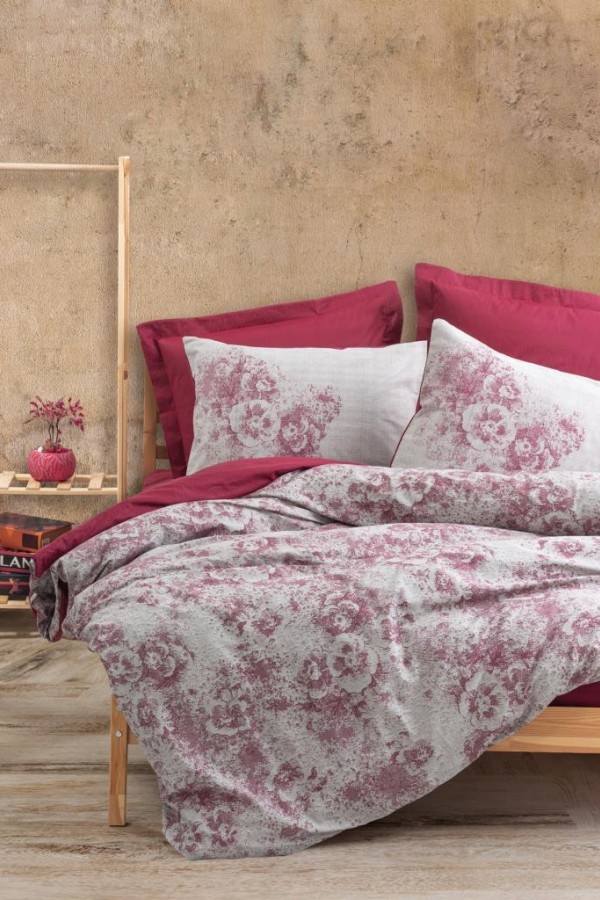 Cotton Box Dual Çift Kişilik Nevresim Takımı Vidal Bordo