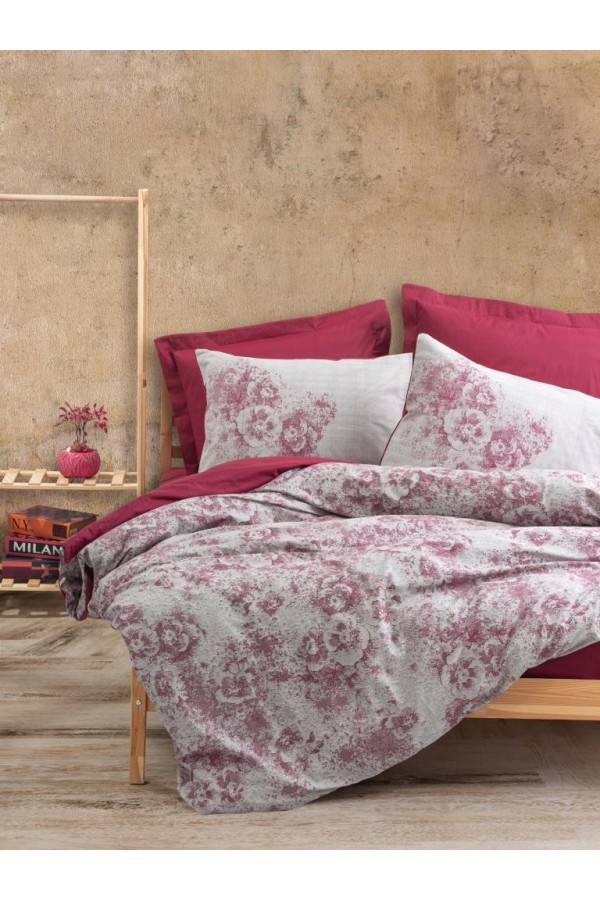 Cotton Box Dual Çift Kişilik Nevresim Takımı Vidal Bordo