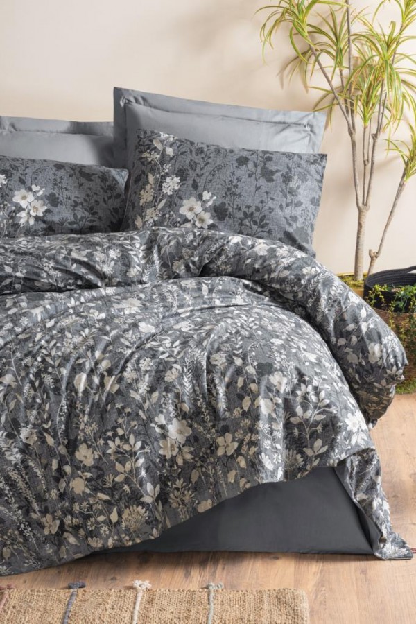 Cotton Box Dual Çift Kişilik Nevresim Takımı Comely Antrasit