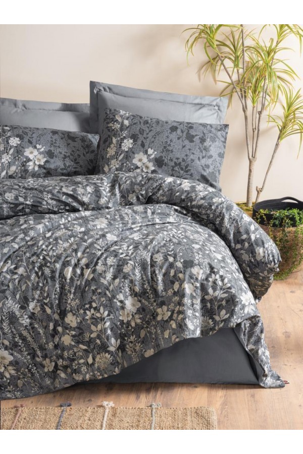 Cotton Box Dual Tek Kişilik Nevresim Takımı Comely Antrasit