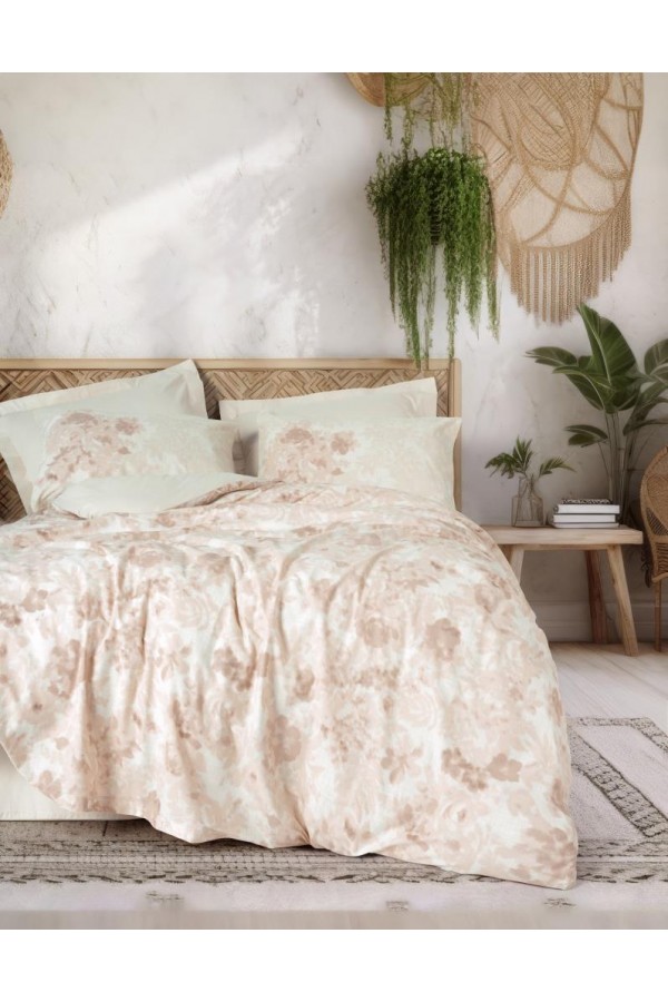 Cotton Box Dual Tek Kişilik Nevresim Takımı Vestige Bej