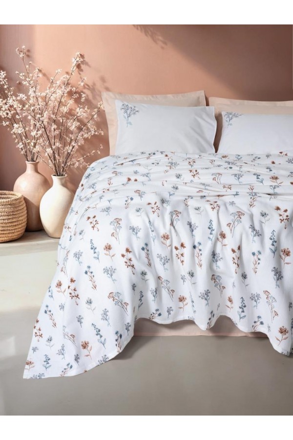 Cotton Box Estiva Çift Kişilik Pike Takımı Briar Somon