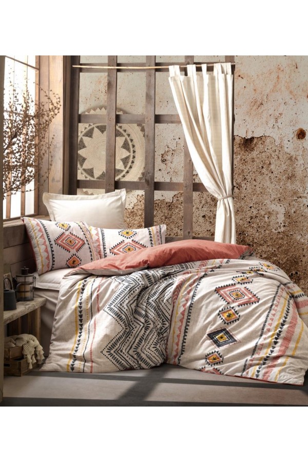 Cotton Box Etnich Nevresim Takımı Çift Kişilik Felix Kiremit