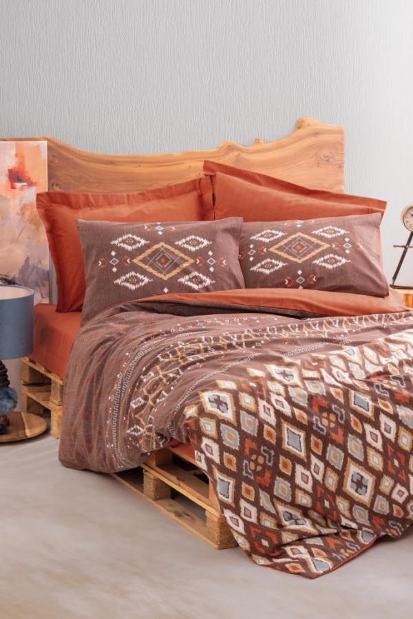 Cotton Box Etnich Nevresim Takımı Çift Kişilik Belize Kahve Cotton Box Etnich Nevresim Takımı Çift Kişilik Belize Kahve