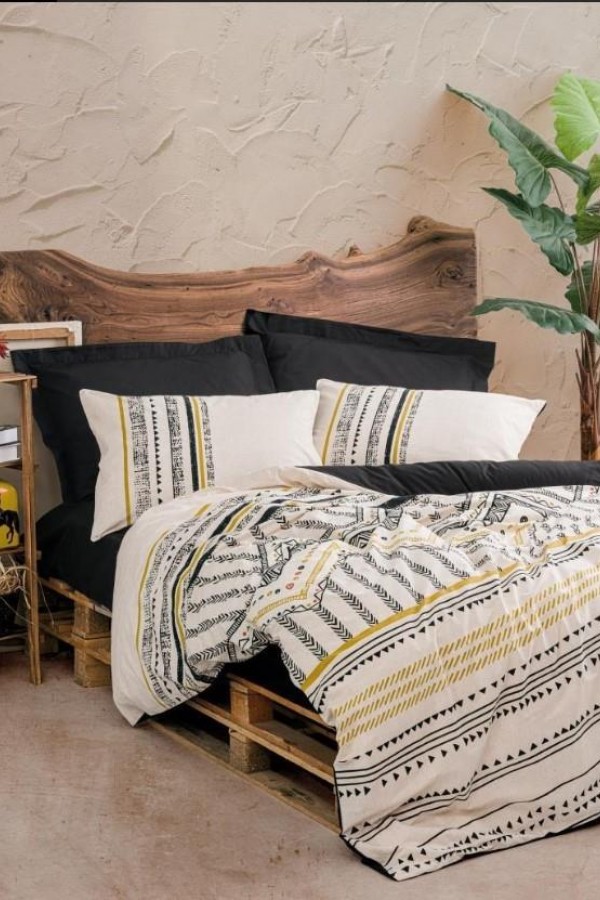 Cotton Box Etnich Tek Kişilik Nevresim Takımı Elvira Siyah