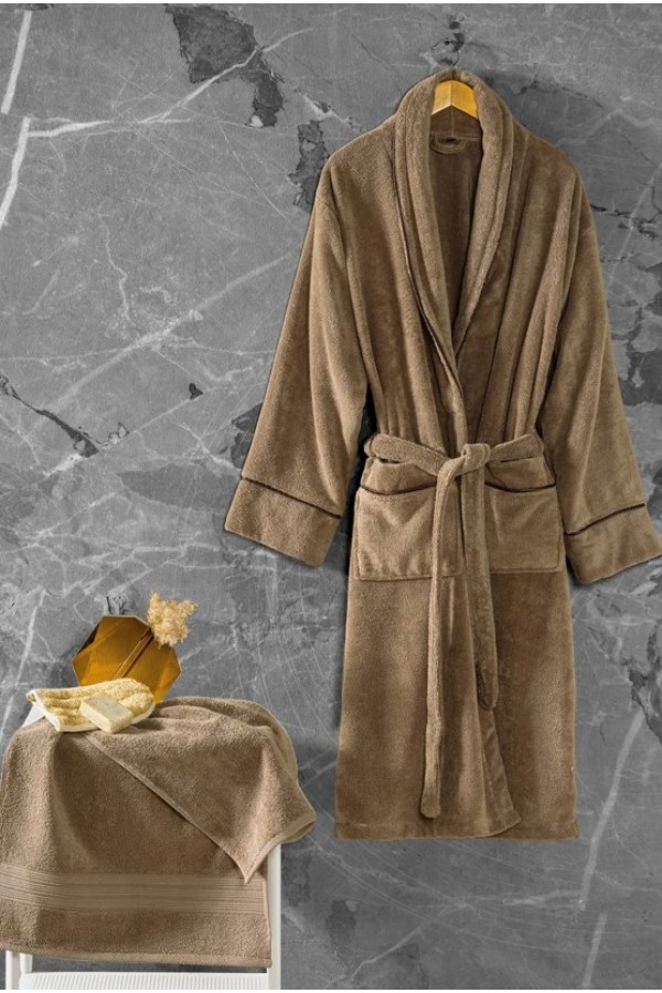 Cotton Box Exclusive Single Bornoz Seti Bej L/xl 8680108069141